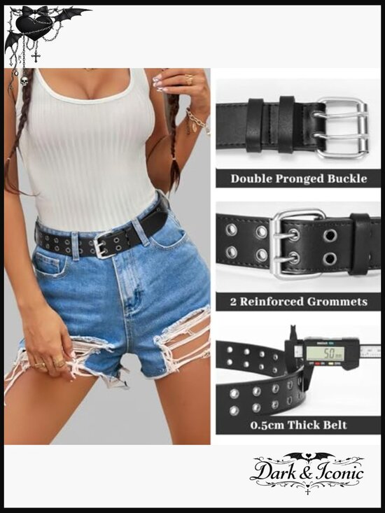 Faux Leather Rhinestone Western Belt with Cross & Diamond - M 32-37 Waist